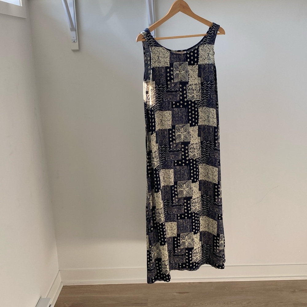 Vintage dress batik indigo dress